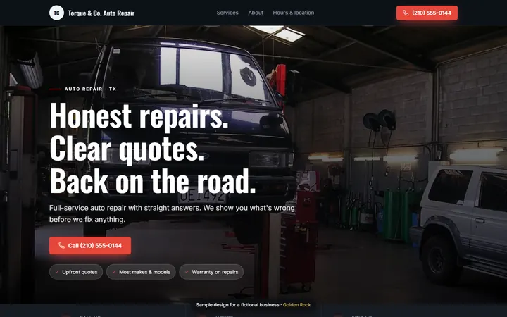 Torque & Co. website design